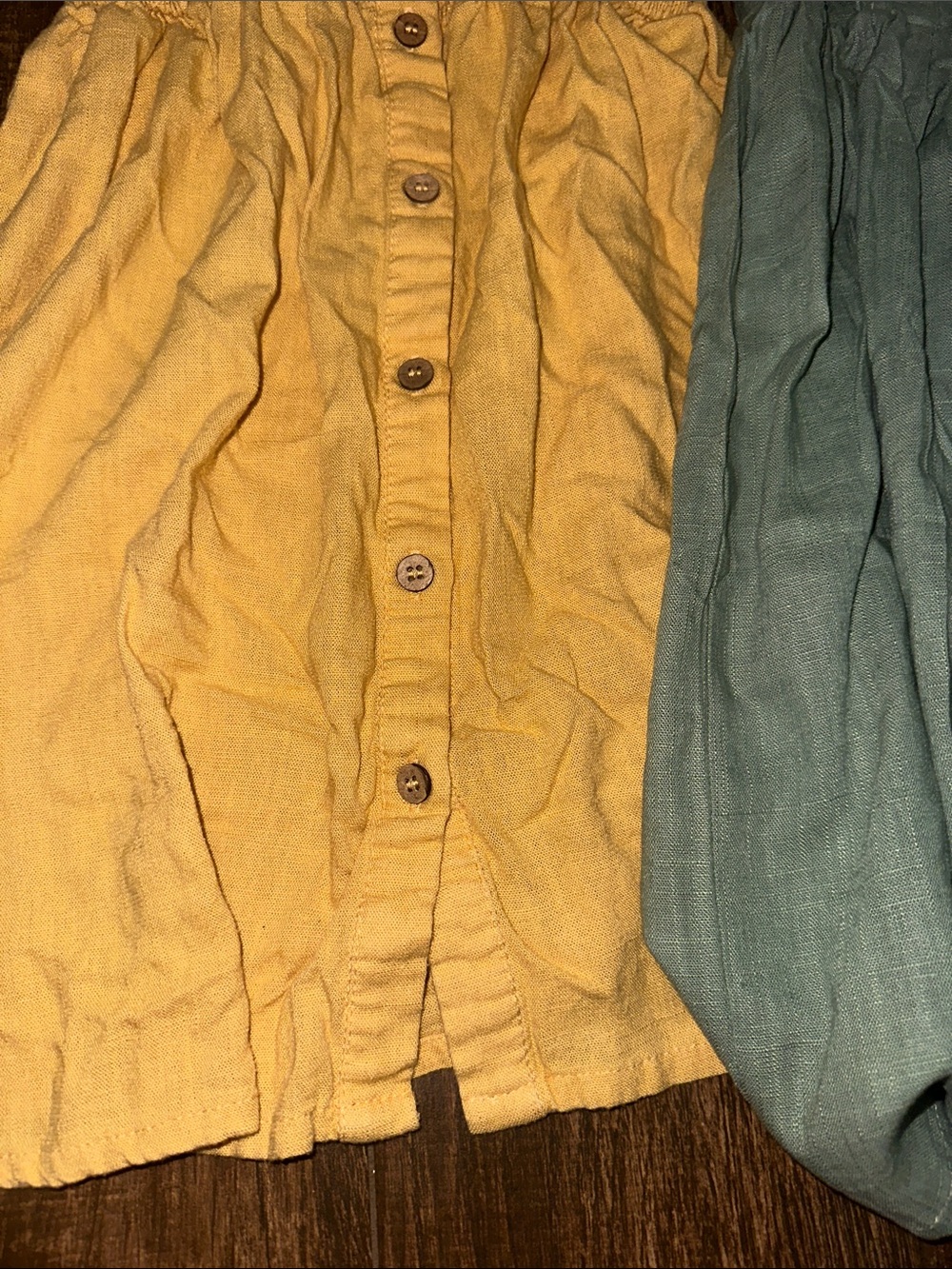 Abby & Evie Girls Dress Bundle Size 4 Mustard & Sage Green - Picture 5 of 8